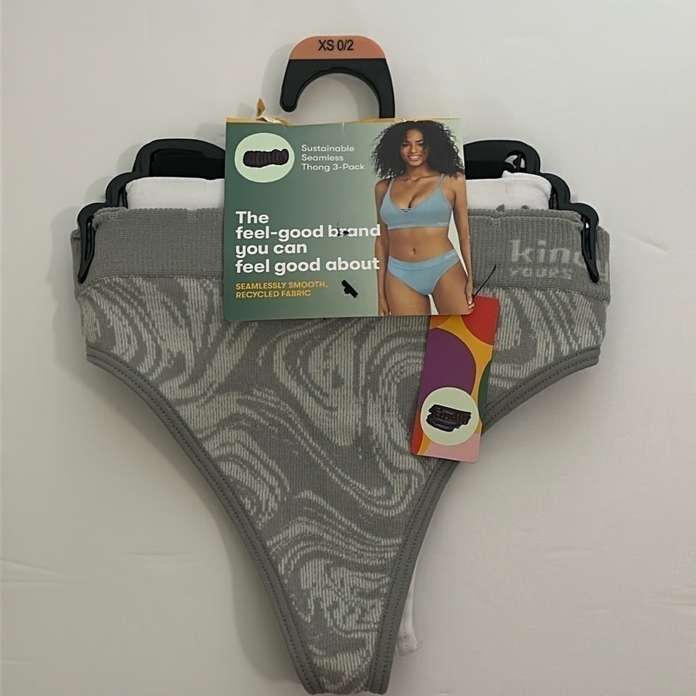 Kindly Yours Women's Seamless Thong Underwear 3-Pack size XS - Picture 2 of 10